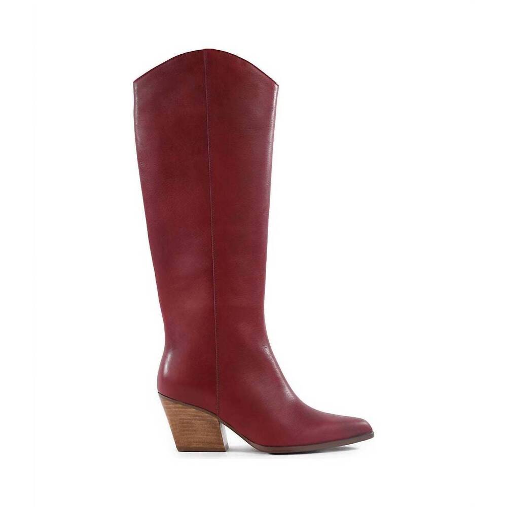 NEW SEYCHELLES women's begging you pointed toe western high boots in cranberry - Picture 6 of 9